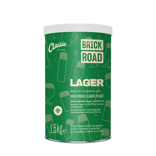 Brick Road Lager (low-carb/light options) 1.5Kg UBREW4U